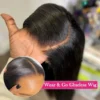Glueless Straight 4X4 Lace Frontal Wig Human Hair 100% Natural 30 40 inch Pre plucked 5X5 Cheap Brazilian Wigs For Women Choice - Image 2