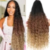Goddess Bohemian Box Braids-Crochet Hair With Curly Ends 14 18 24 Inches - Image 3