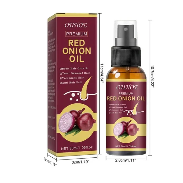 Red Onion Essential Oil Spray For Hair Care,Rice Water Moisturizing Hair Spray,Damaged Hair Treatments Hair Care Products - Image 2