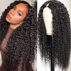 Deep Curly V Part Wig Human Hair